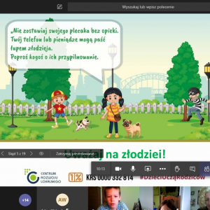 Zrzut ekranu z udostepnioną tematyczną prezentacją przygotowana przez organizatora 2