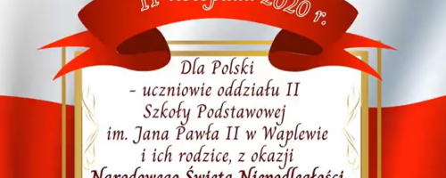 Uczniowie oddziału II „Dla Polski”